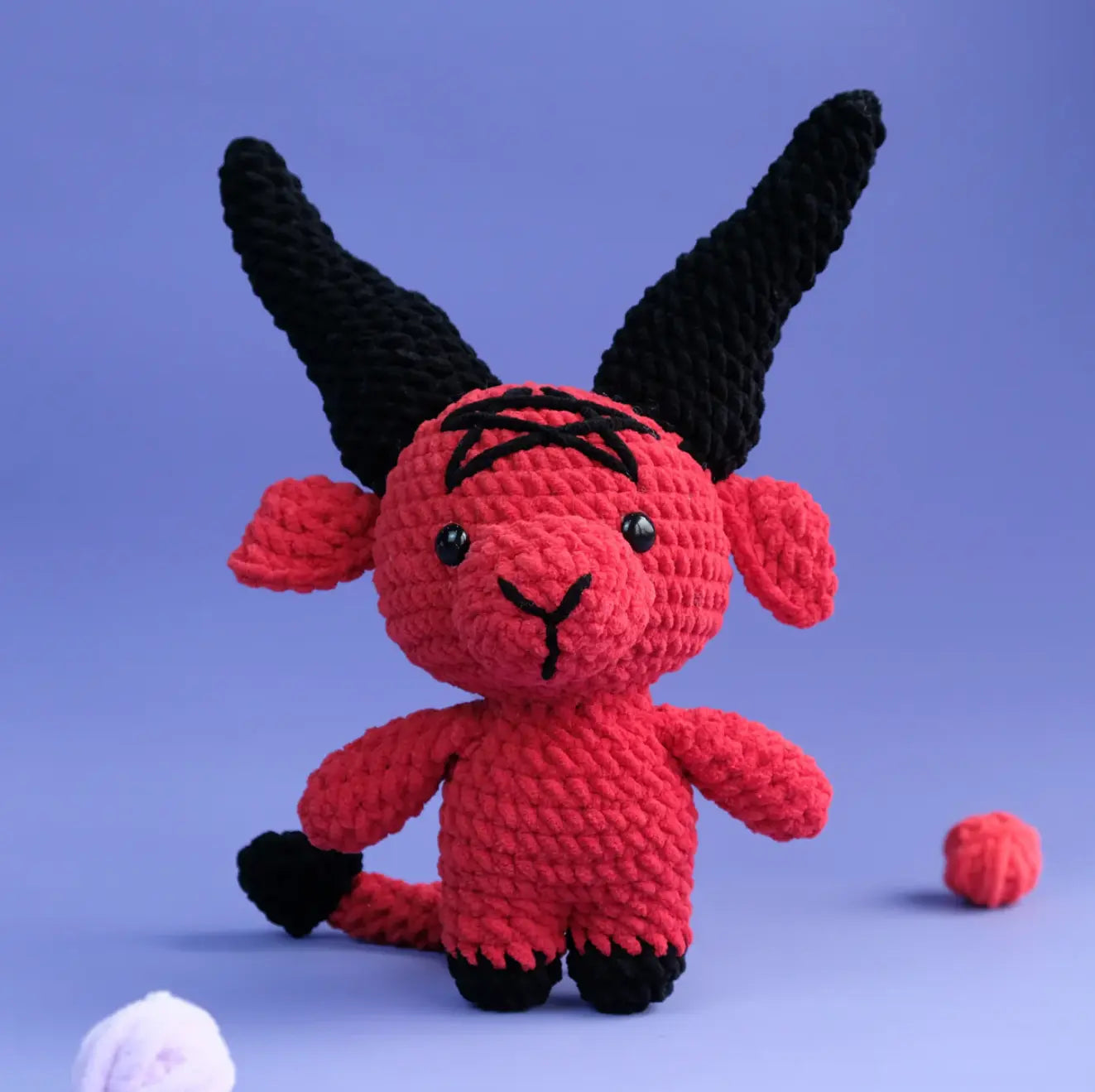 4-in-1 Grim Grinning Baphomet – Amigurumi Crochet Goat Plush Pattern | Devil-Inspired Toy Design Baphomet Bundle Crochet Pattern