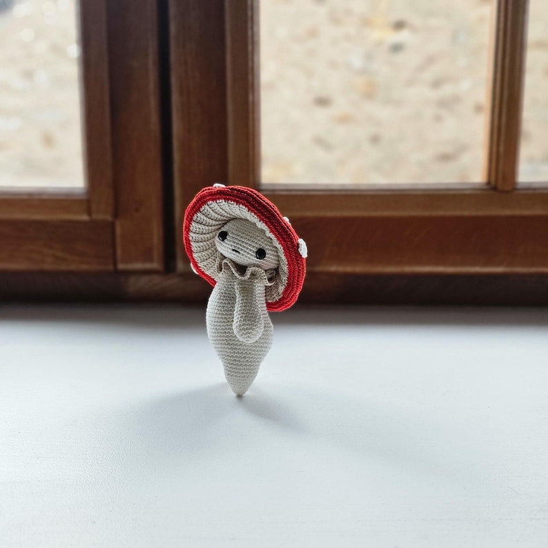 Mushroom Guy Amigurumi – Cute Crochet Mushroom Pattern – Fun Guy Critter – Baby Hat & Bucket Hat Crochet Pattern