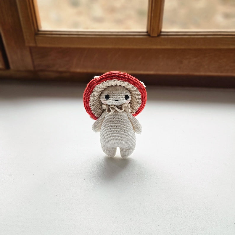 Mushroom Guy Amigurumi – Cute Crochet Mushroom Pattern – Fun Guy Critter – Baby Hat & Bucket Hat Crochet Pattern
