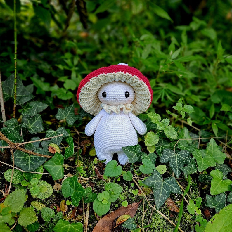 Mushroom Guy Amigurumi – Cute Crochet Mushroom Pattern – Fun Guy Critter – Baby Hat & Bucket Hat Crochet Pattern