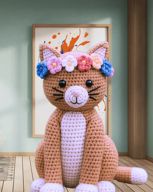 Amigurumi Crochet Kitten Pattern. Lemon the Golden Cat amigurumi pattern. Kitten Cat Crochet Amigurumi Patterns My Store