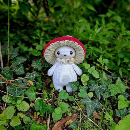 Mushroom Guy Amigurumi – Cute Crochet Mushroom Pattern – Fun Guy Critter – Baby Hat & Bucket Hat Crochet Pattern